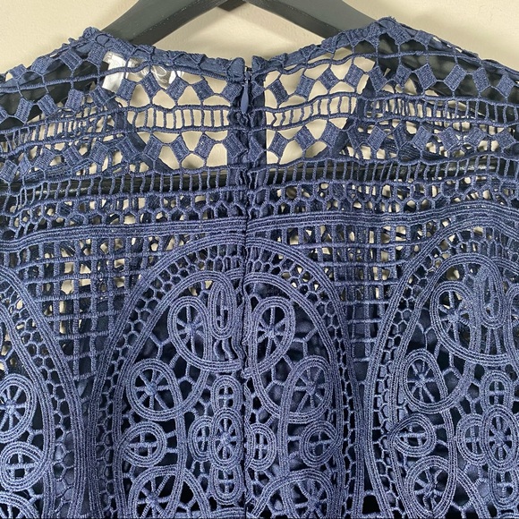LOVERS + FRIENDS Cherish Navy Lace Rompers size S - Picture 7 of 9